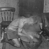 Coal Miner Bathing